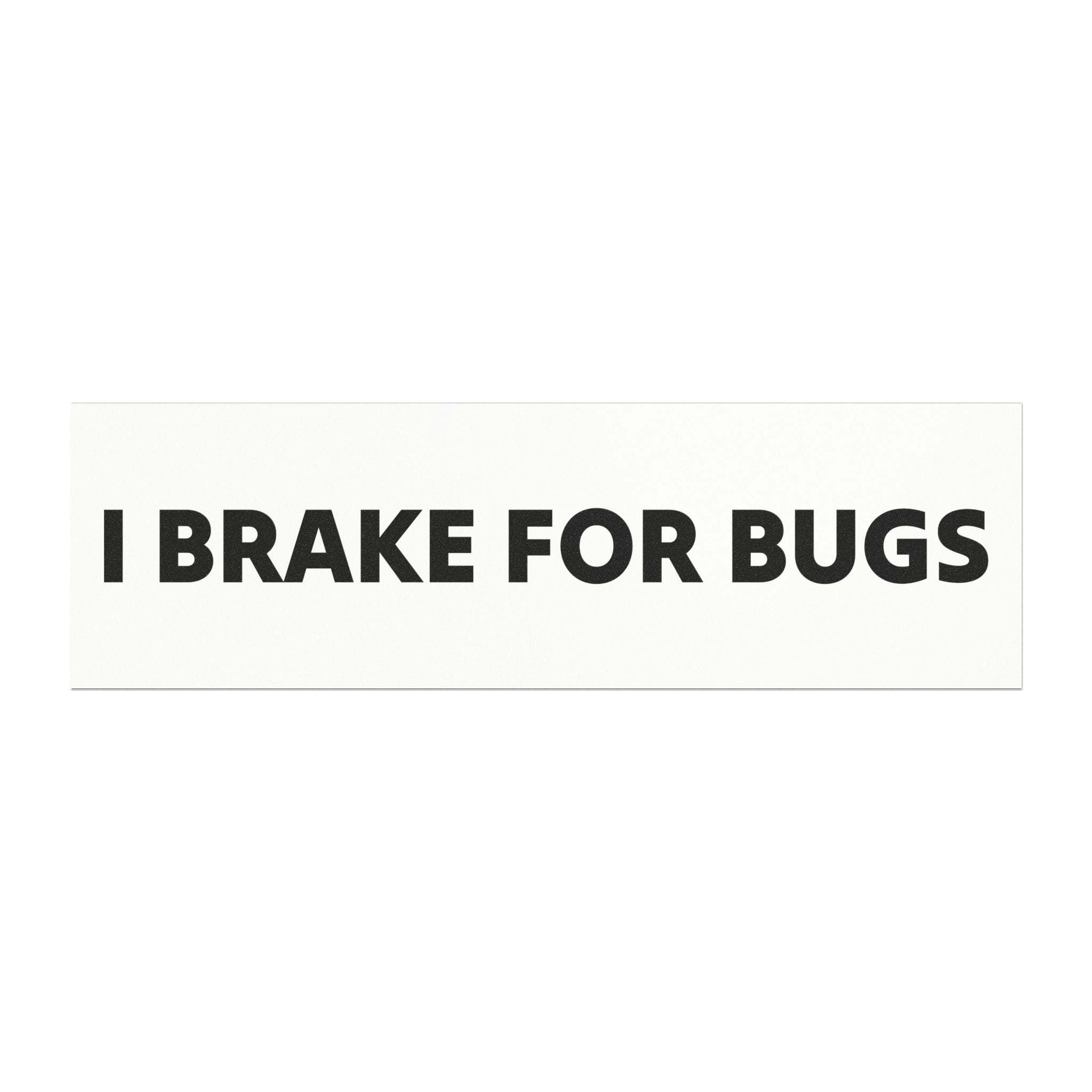 I BRAKE FOR BUGS CAR MAGNET