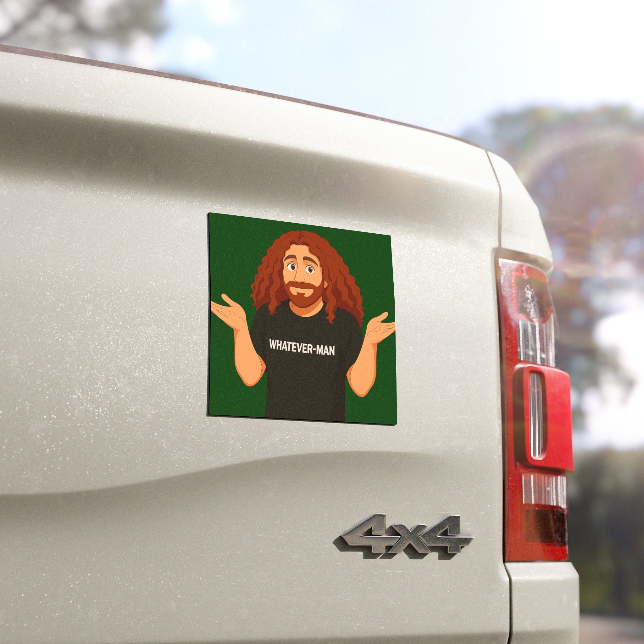 WHATEVER-MAN LOGO CAR MAGNET