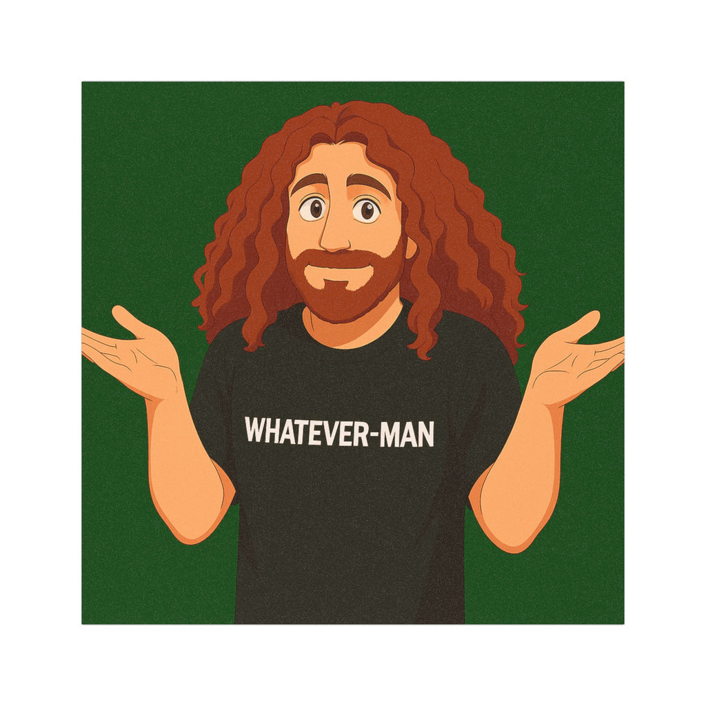 WHATEVER-MAN LOGO CAR MAGNET