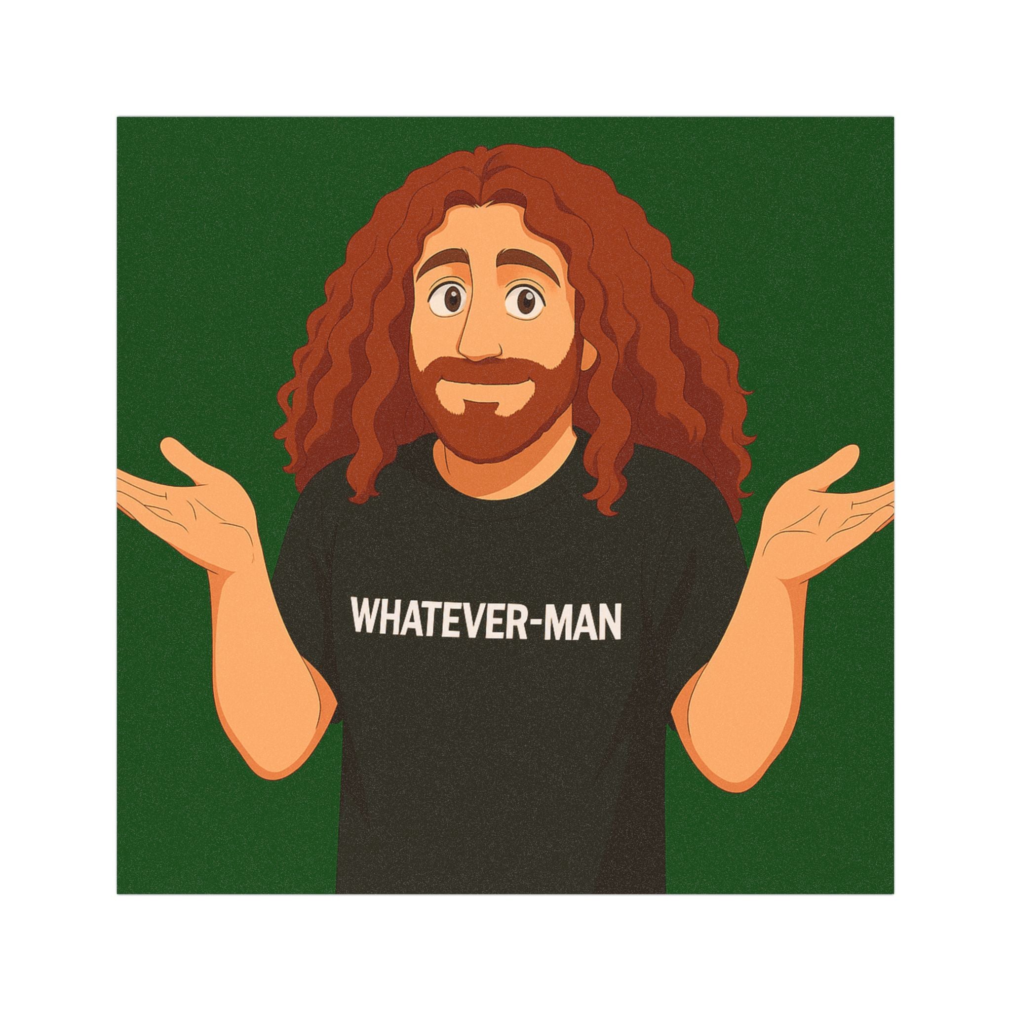 WHATEVER-MAN LOGO CAR MAGNET